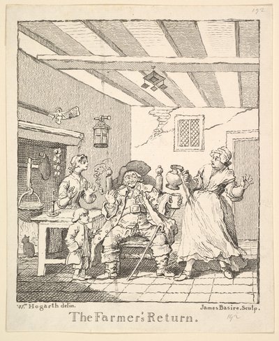 Frontispice til The Farmers Return, marts 1762. af James Basire I