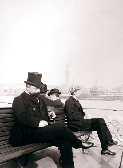 Passagerer på en færge, Rotterdam, 1898. af James Batkin