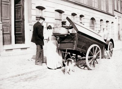 Folk og hundevogn, Antwerpen, 1898 af James Batkin