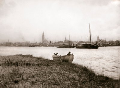 Robåd ved en kanal, Rotterdam, 1898. af James Batkin