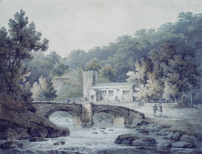 Kirke og bro, Hubberholme, Yorkshire af James Bourne