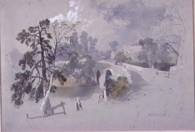 Canonbie, Dumfriesshire (wc på papir) af James Burrell Smith