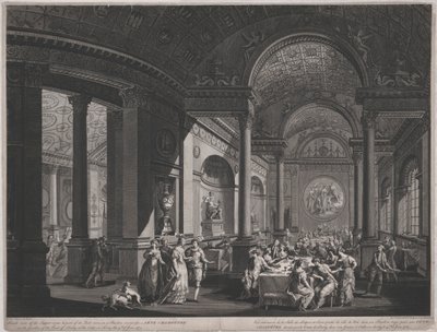 Fete Champetre, 9. juni 1774 (Inde i nadverstuen) af James Caldwall