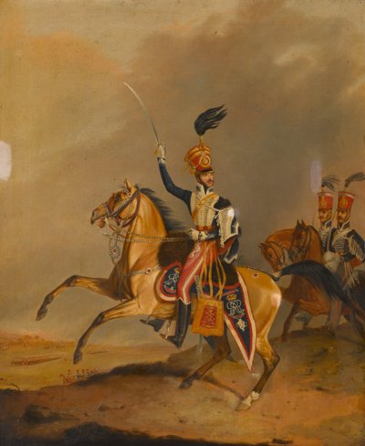 Officer for de 15. lette dragoner (Hussarer) af James Canterbury (attrib. to) Pardon