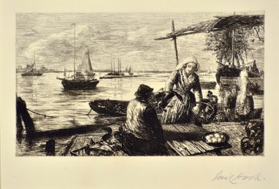 En markedsbåd, Holland af James Clarke Hook