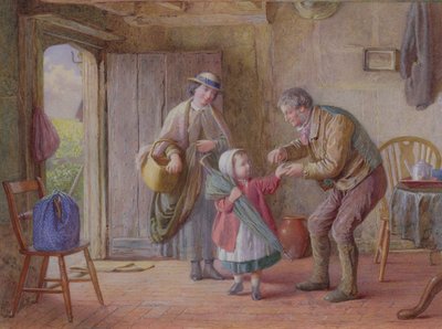 A Penny for Yourself, ca. 1870 (akvarel) af James Clarke Waite