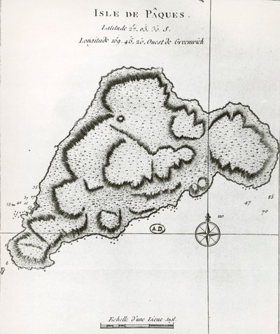 Påskeøen fra Travel Atlas af James Cook af James Cook
