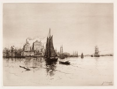 Harbor Scene, 1884. dani af James Craig Nicoll
