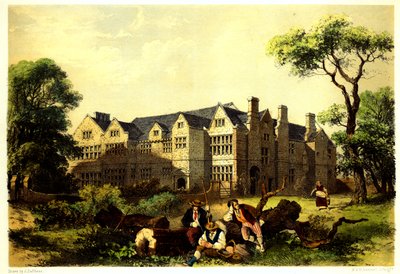 Sawston Hall, Cambridgeshire, 1848 af James Dafforne