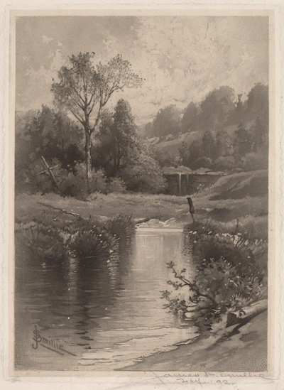 En gammel dæmning nær Montrose af James David Smillie