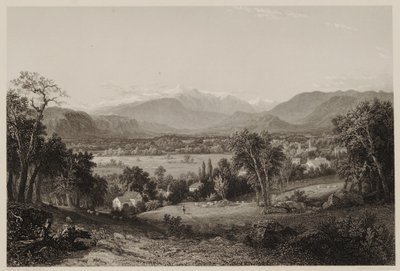 Mount Washington fra Valley of Conway, efter John F. Kensett, graveret af James Smillie, trykt af J. Dalton af James David Smillie