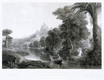 Livets rejse - Ungdom, ca. 1855 (gravering) af James David Smillie