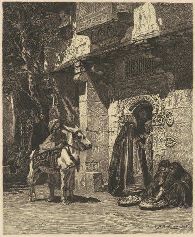 En dame fra Cairo på besøg af James David Smillie, after Frederic Arthur Bridgman