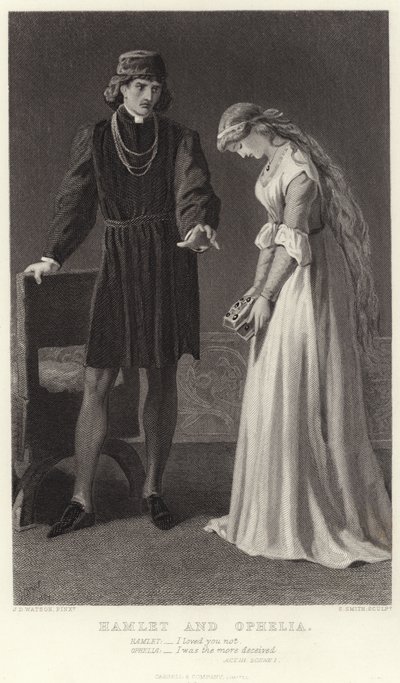 Hamlet og Ophelia, akt III, scene I af James Dawson Watson