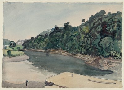 Tamar at Calstock (akvarel og kridt på papir) af James Dickson Innes