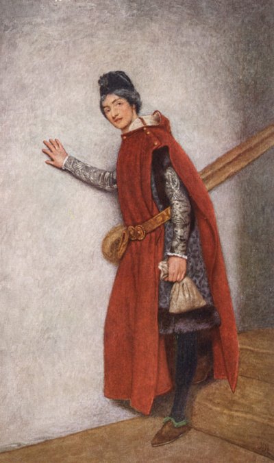 Shakespeares Købmanden i Venedig: Jessica (farvelitografi) af James Dromgole Linton
