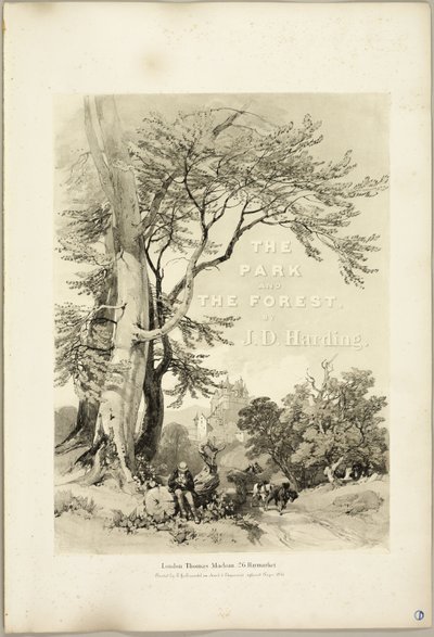 Bøg og eg (Frontis), fra Parken og Skoven af James Duffield Harding