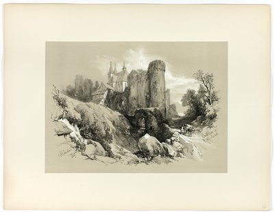 Beilstein ved Mosel, fra Picturesque Selections af James Duffield Harding