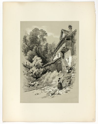 Brunnen, fra Picturesque Selections af James Duffield Harding