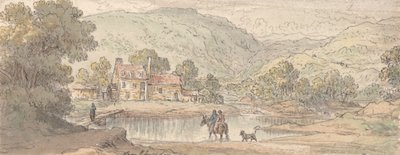 Fording the Stream i en bjergdal af James Duffield Harding