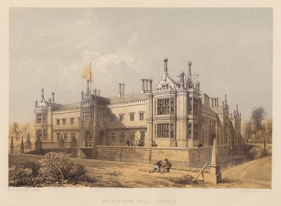 Helmingham Hall, Suffolk (akvatint) af James Duffield Harding