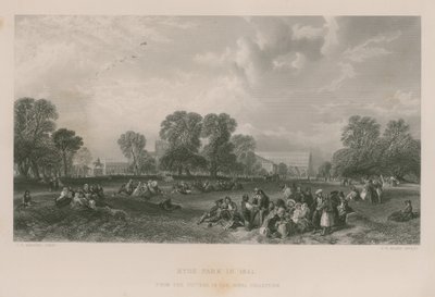 Hyde Park i 1851 af James Duffield Harding