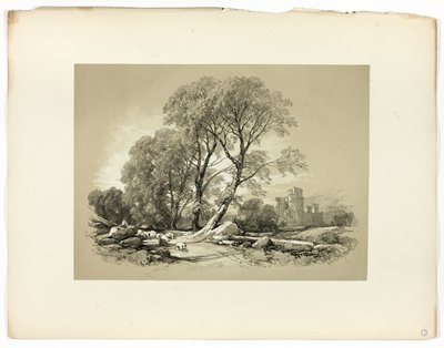 Leicester Castle, fra maleriske valg af James Duffield Harding
