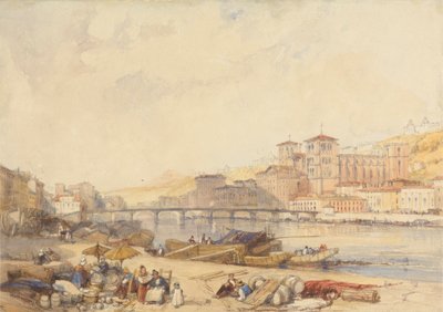 Lyons fra Quayside på Rhone af James Duffield Harding