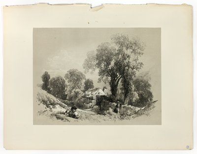Tæt på Betws y Coed, IN. Wales, fra Picturesque Selections af James Duffield Harding