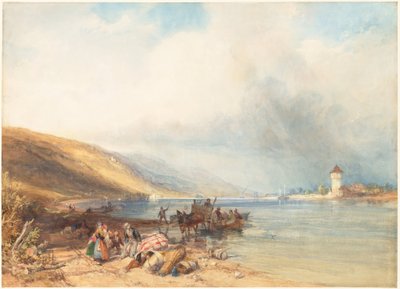Oberlahnstein ved Rhinen af James Duffield Harding