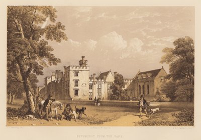 Penshurst fra parken (akvatint) af James Duffield Harding