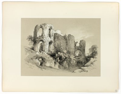 Romerske bade ved Treves, fra maleriske udvalg af James Duffield Harding
