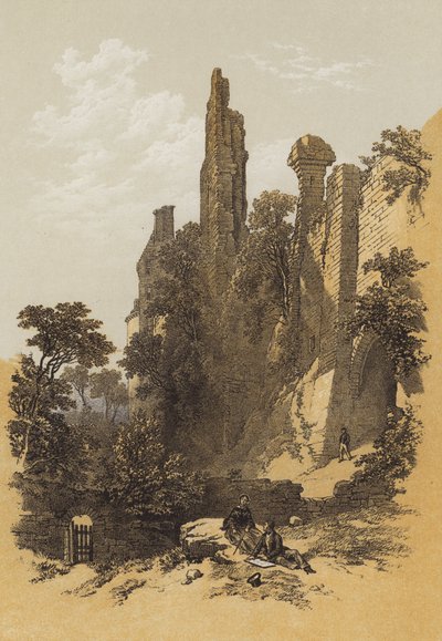 Roslin Castle (chromolitho) af James Duffield Harding