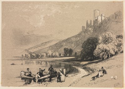 Skitser i ind- og udland: Ruinerne af Schonberg ved Rhinen, 1834. af James Duffield Harding