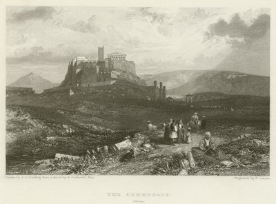 Akropolis, Athen af James Duffield Harding