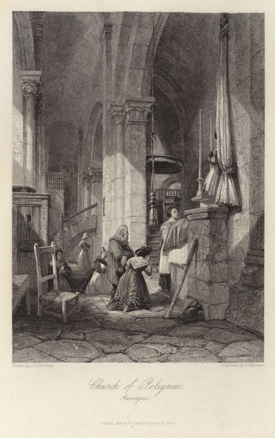 Kirken i Polignac i Auvergne af James Duffield Harding