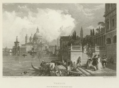 Venedig, fra indgangen til Canal Grande af James Duffield Harding