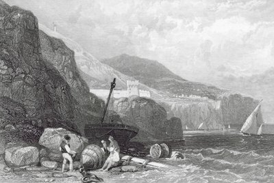 Vico, Napolibugten, Italien (kobberstik) af James Duffield Harding