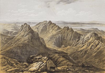 Udsigt fra toppen af Goatfell, øen Arran (chromolitho) af James Duffield Harding