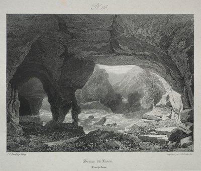 Maleriske og romantiske rejser i det gamle Frankrig. Franche-Comté: Lisonens kilde af James Duffield Harding
