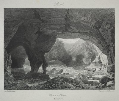 Maleriske og romantiske rejser i det gamle Frankrig. Franche-Comté: Lisonens kilde af James Duffield Harding
