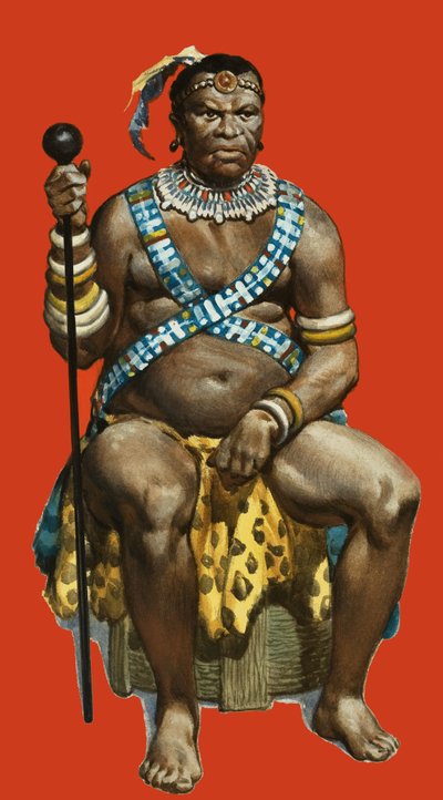 Zuluernes høvding Dingaan af James Edwin McConnell