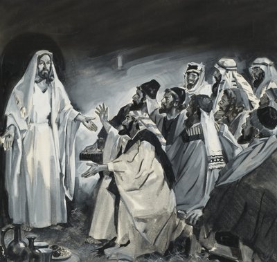 Tvivlende Thomas, der ser Kristus efter opstandelsen af James Edwin McConnell