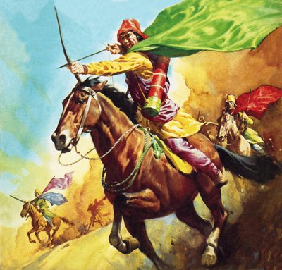 Parthisk kriger i slaget ved Carrhae i 53 f.Kr. af James Edwin McConnell