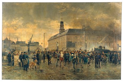 Belgiske emigranter (olie på lærred) af James Ensor