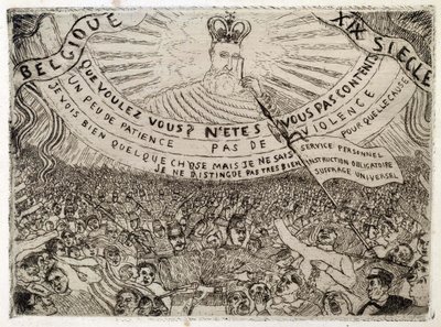 Belgien i det 19. århundrede af James Ensor