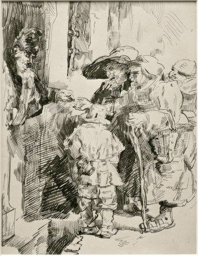 Tiggere ved hoveddøren af James Sidney Ensor