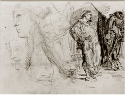 Don Quijote og hestehoved af James Sidney Ensor