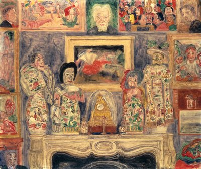 Interiør med tre portrætter af James Ensor