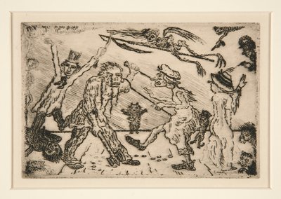 La col?re (Wrath), fra porteføljen Les p?ch?s capitaux (Dødssynderne) af James Ensor